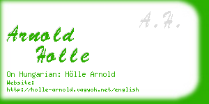 arnold holle business card