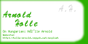 arnold holle business card